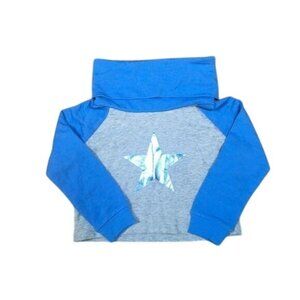 Crazy8 Kids Sweatshirt & Fleece Hat 2 Pack Gray/Blue Star & Black/White Diamond